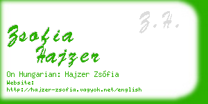 zsofia hajzer business card