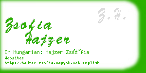 zsofia hajzer business card